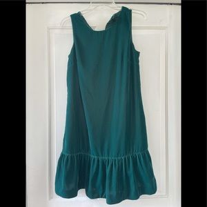 Emerald Green Velvet J Crew dress